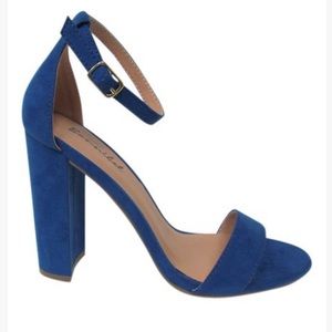 Blue Ankle Strap Heel Size 5.5 WORN ONCE